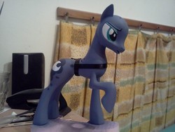 Size: 2048x1536 | Tagged: safe, artist:groovebird, princess luna, pony, g4, bald, female, irl, photo, sculpture, solo, wip