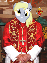 Size: 1242x1654 | Tagged: safe, derpy hooves, human, pegasus, pony, g4, benedict xvi, female, irl, irl human, mare, photo, pope