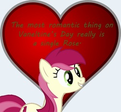 Size: 600x557 | Tagged: safe, roseluck, earth pony, pony, g4, female, heart, lasty's hearts, misspelling, show accurate, solo, valentine