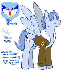 Size: 1280x1317 | Tagged: safe, alternate version, artist:redintravenous, oc, oc only, oc:blue blazes, pegasus, pony, ask red ribbon, bomber jacket, clothes, jacket, male, reference sheet, simple background, solo, stallion, white background