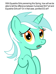 Size: 900x1200 | Tagged: safe, lyra heartstrings, pony, equestria girls, g4, conspiracy lyra, drama, equestria girls drama, exploitable meme, meme, text