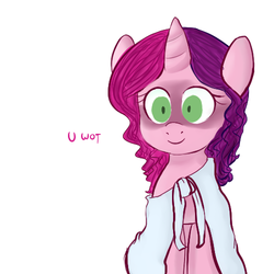 Size: 500x500 | Tagged: safe, artist:mt, oc, oc only, oc:marker pony, cape, clothes, scary, wat