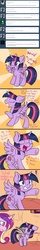 Size: 850x5326 | Tagged: safe, artist:lustrous-dreams, princess cadance, twilight sparkle, alicorn, pony, ask filly twilight, g4, comic, female, filly, filly twilight sparkle, mare, nose wrinkle, scrunchy face, snickering, twilight sparkle (alicorn)