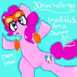 Size: 400x400 | Tagged: safe, artist:imarubbishartist, pinkie pie, g4, 30 minute art challenge