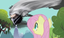 Size: 640x381 | Tagged: safe, edit, edited screencap, screencap, fluttershy, dragonshy, g4, mortal kombat, smoke, smoke (mortal kombat)