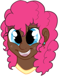 Size: 218x282 | Tagged: safe, artist:lulubell, pinkie pie, human, g4, humanized, simple background, transparent background