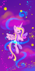 Size: 500x1000 | Tagged: safe, artist:renaifoxi, princess cadance, alicorn, pony, g4, eyes closed, female, mare, solo