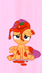 Size: 618x1077 | Tagged: safe, scootaloo, pony, g4, my little pony: friendship is magic, one bad apple, cute, tomato