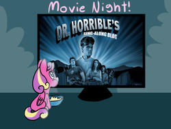 Size: 500x377 | Tagged: safe, artist:srsishere, princess skyla, alicorn, pony, g4, dr. horrible's sing-along blog, eating, movie night, popcorn