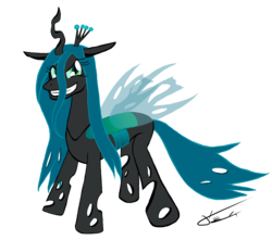 Size: 1450x1284 | Tagged: source needed, safe, artist:otakon, queen chrysalis, changeling, changeling queen, g4, female, simple background, solo, transparent background