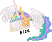 Size: 75x60 | Tagged: safe, artist:elsalee, princess celestia, g4, cakelestia, gif, literal, non-animated gif, pixel art, simple background, transparent background