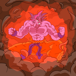 Size: 1200x1200 | Tagged: safe, artist:parlnock, twilight sparkle, g4, crossover, dragon ball, male, muscles, pixiv, son goku, twilight muscle, vein