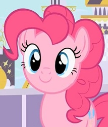 Size: 371x433 | Tagged: safe, screencap, pinkie pie, earth pony, pony, g4, c:, cute, female, mare, ponk, reaction image, smiling, solo