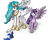 Size: 1000x800 | Tagged: safe, artist:erockertorres, princess celestia, princess luna, twilight sparkle, alicorn, pony, g4, female, mare, tiny, twilight sparkle (alicorn)