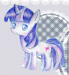 Size: 683x739 | Tagged: safe, artist:らいら, twilight sparkle, pony, g4, female, pixiv, solo, traditional art