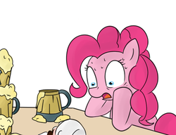 Size: 489x376 | Tagged: safe, artist:lance, pinkie pie, earth pony, pony, g4, cider, female, meme, overconfident alcoholic, reaction image, solo