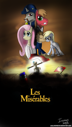 Size: 1134x1984 | Tagged: safe, artist:ironsocks, big macintosh, derpy hooves, doctor whooves, fluttershy, time turner, earth pony, pony, g4, les miserables, male, parody, stallion