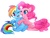 Size: 1060x800 | Tagged: safe, artist:２時過ぎ午後, pinkie pie, rainbow dash, g4, female, lesbian, ship:pinkiedash, shipping