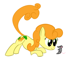 Size: 1029x852 | Tagged: safe, artist:fir3chi3f, carrot top, golden harvest, earth pony, mouse, pony, g4, cute, cutie top, female, mare, simple background, transparent background