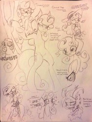 Size: 500x661 | Tagged: safe, artist:stellar blackhole, carrot top, golden harvest, pony, g4, bipedal, sketch dump, traditional art