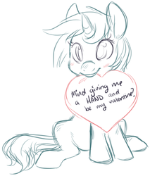 Size: 460x540 | Tagged: safe, artist:php27, lyra heartstrings, g4, heart, hearts and hooves day, humie, sketch, valentine