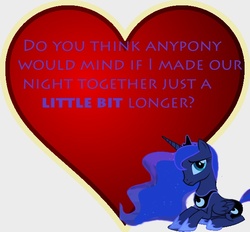 Size: 600x557 | Tagged: safe, princess luna, pony, g4, female, heart, lasty's hearts, prone, simple, solo, valentine