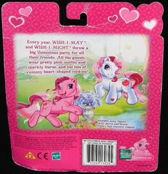 Size: 743x767 | Tagged: safe, photographer:seppolina, pinkie pie (g3), wish-i-may, wish-i-might, earth pony, pony, g3, backcard, duo focus, female, mare, text, valentine's day