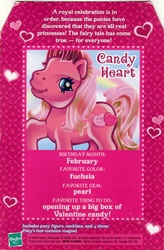 Size: 526x800 | Tagged: safe, photographer:breyer600, candy heart (g3), g3, backcard, princess, toy, valentine's day