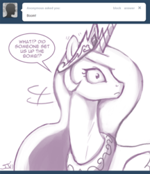 Size: 700x812 | Tagged: safe, artist:johnjoseco, princess celestia, pony, ask princess molestia, princess molestia, g4, comic, female, meme, solo, zero wing