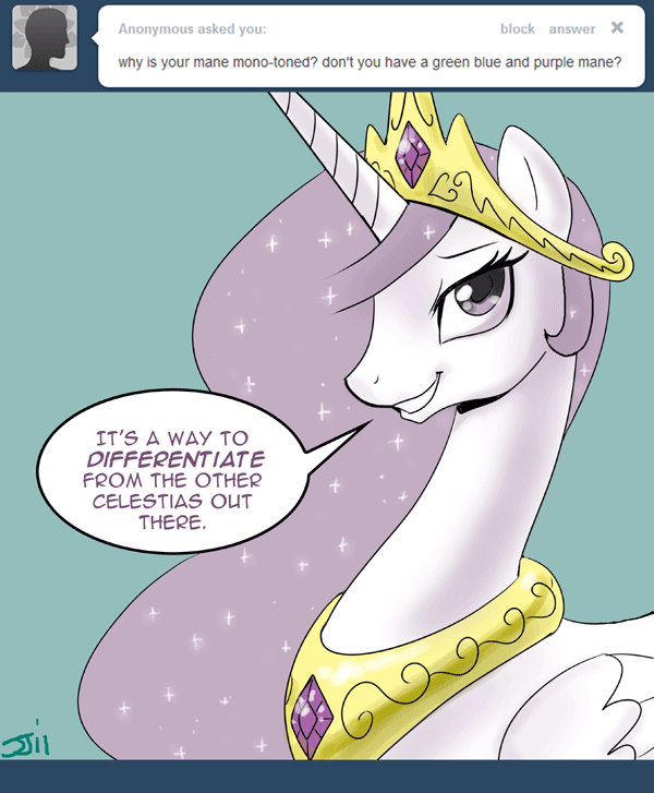 Safe Artist Johnjoseco Princess Celestia Pony Ask