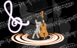Size: 2999x1875 | Tagged: safe, artist:l13000, octavia melody, earth pony, pony, g4, cello, female, music, musical instrument, solo, wallpaper