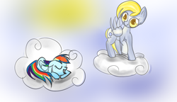 Size: 1336x768 | Tagged: safe, derpy hooves, rainbow dash, pegasus, pony, g4, female, mare