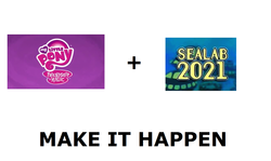 Size: 1337x796 | Tagged: safe, g4, exploitable meme, make it happen, meta, my little pony logo, sealab 2021