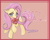 Size: 750x604 | Tagged: safe, artist:cielaart, fluttershy, g4, blushing, floppy ears, full body, heart, heart shaped box, holiday, looking at you, outline, pink background, present, raised hoof, simple background, solo, stuttering, valentine, valentine's day, white outline