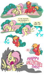 Size: 600x1024 | Tagged: safe, artist:crowneprince, big macintosh, fluttershy, earth pony, pony, g4, comic, male, marriage proposal, rejection, ship:fluttermac, shipping, shipping denied, stallion, straight, valentine