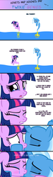 Size: 1050x3480 | Tagged: safe, artist:navitaserussirus, trixie, twilight sparkle, genie, pony, unicorn, asktwixiegenies, g4, apology, crying, duo, female, hearts and hooves day, kiss on the lips, kissing, lesbian, ship:twixie, shipping, wavy mouth