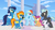 Size: 1920x1080 | Tagged: safe, artist:adcoon, rainbow dash, rumble, scootaloo, soarin', spitfire, thunderlane, pegasus, pony, g4, bisexual, colt, female, filly, foal, gay, goggles, lesbian, male, mare, polyamory, polygamy, ship:rumbloo, ship:soarilane, ship:soarindash, ship:soarindashfire, ship:soarinfire, ship:thunderdash, shipping, show accurate, size difference, stallion, straight, wonderbolts, wonderbolts uniform