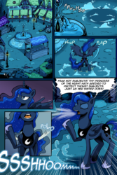 Size: 1000x1500 | Tagged: safe, artist:darkstarchan, princess luna, pony, g4, comic, female, skyrim, solo, the elder scrolls, the fallen moon