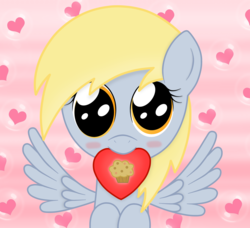 Size: 1500x1369 | Tagged: safe, artist:megaman174, derpy hooves, pegasus, pony, g4, female, mare, muffin, valentine