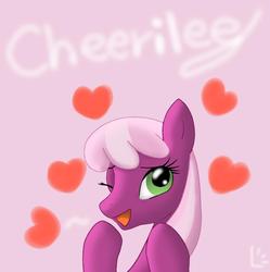 Size: 740x744 | Tagged: safe, artist:x157258, cheerilee, earth pony, pony, g4, female, heart, mare, pixiv, solo