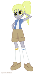 Size: 442x866 | Tagged: safe, artist:robynne, derpy hooves, human, equestria girls, g4, clothes, female, humanized, simple background, solo, transparent background