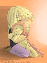 Size: 1024x1390 | Tagged: safe, artist:hikkupp, fluttershy, human, g4