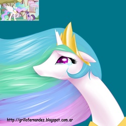 Size: 600x600 | Tagged: safe, artist:grillofernandez, princess celestia, g4, solo