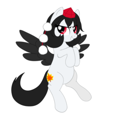 Size: 2115x2115 | Tagged: safe, artist:sohmasatori, pegasus, pony, tengu, flying, grin, looking at you, ponified, shameimaru aya, simple background, smiling, solo, spread wings, touhou, transparent background, vector