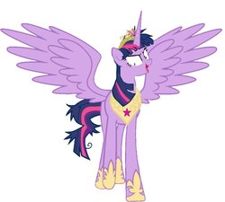 Size: 942x847 | Tagged: safe, artist:alexwolf96, twilight sparkle, alicorn, pony, g4, big crown thingy, female, hoof shoes, jewelry, mare, peytral, rapeface, regalia, simple background, spread wings, twilight snapple, twilight sparkle (alicorn), ultimate twilight, white background, wings
