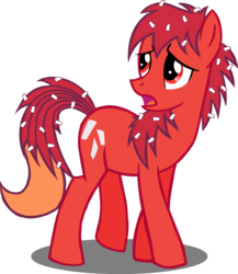 Size: 900x1039 | Tagged: safe, artist:the-mystery-of-doom, earth pony, pony, g4, female, flaky, happy tree friends, mare, ponified, simple background, transparent background