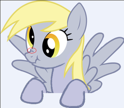 Size: 388x340 | Tagged: safe, derpy hooves, pegasus, pony, g4, cute, female, i don't have a nose wrinkle fetish, mare, nose wrinkle, scrunchy face, solo