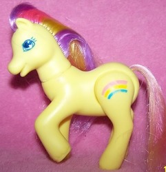 Size: 528x548 | Tagged: safe, lady rainbow, earth pony, pony, g2, female, irl, mare, nobility, photo, solo, tail, toy