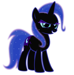 Size: 1542x1553 | Tagged: safe, artist:durpy, color edit, nightmare moon, trixie, pony, unicorn, g4, female, mare, simple background, solo, transparent background, vector
