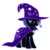 Size: 1830x1841 | Tagged: safe, artist:durpy, color edit, nightmare moon, trixie, pony, unicorn, g4, cape, clothes, female, hat, mare, recolor, simple background, solo, transparent background, trixie's cape, trixie's hat, vector